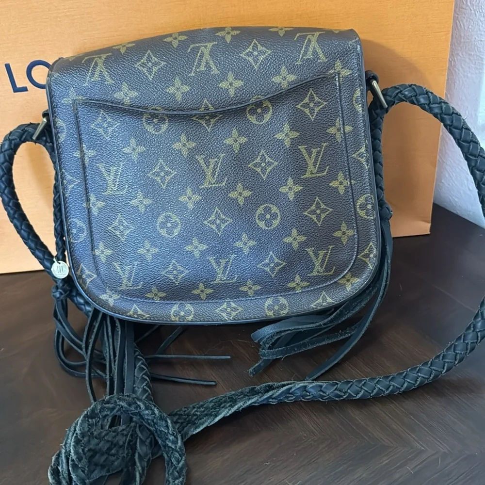Louis Vuitton Monogram Crossbody Bag with Turquoise Accent - Picture 4 of 5